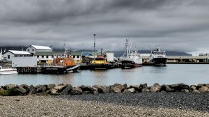 Islande à vélo 2014, port de Hofn