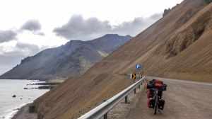 Islande à vélo 2014, sur la route 1 à la sortie de Hofn