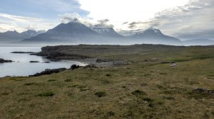 Islande à vélo 2014, bivouac au pied d'un fjord d'Islande