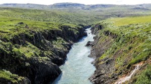Islande à vélo 2014, sur la route 1 après Egillstadir