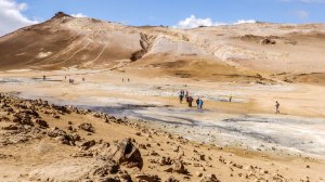 Islande à vélo 2014, site géothermal autour de Myvatn