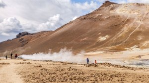 Islande à vélo 2014, site géothermal autour de Myvatn