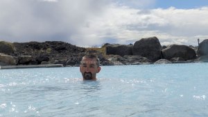 Islande à vélo 2014, baignade à Myvatn