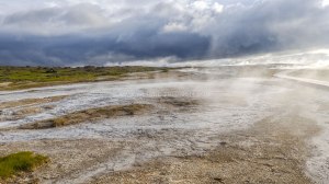 Islande à vélo 2014, site géothermal de Hveravellir