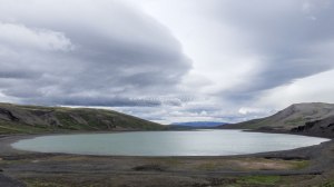 Islande à vélo 2014, lac à l'entrée de la F550