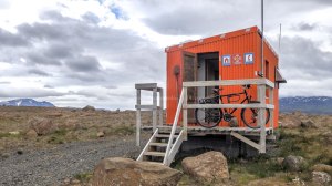 Islande à vélo 2014, bivouac au refuge sur la F550