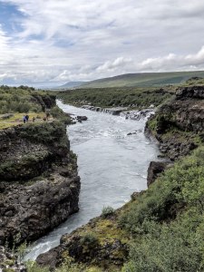 Islande à vélo 2014, chute de Barnafoss