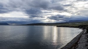 Islande à vélo 2014, en bordure du fjord Hvallfjordur