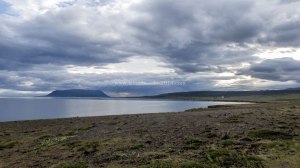 Islande à vélo 2014, au bord du fjord Hvallfjordur