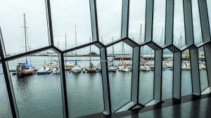 Islande à vélo 2014, vue de l'intérieur du Harpa de Reykjavik