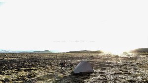 Islande à vélo 2014, bivouac en bordure de route 1