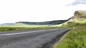 Islande à vélo 2014, cascade en bord de route 1 dans le sud