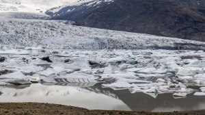 Islande à vélo 2014, lac Fjallsarlon