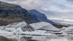 Islande à vélo 2014, lac Fjallsarlon