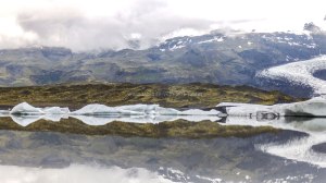 Islande à vélo 2014, lac Fjallsarlon