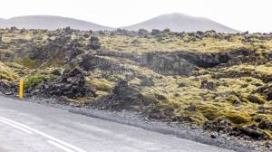 Islande à vélo 2014 , approche du Blue Lagoon