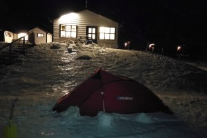 Camping du Sud-Est, en Islande à vélo en hiver