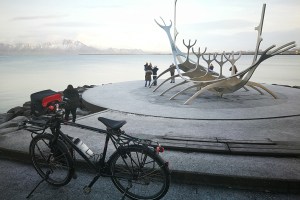 Reykjavik, en Islande à vélo en hiver