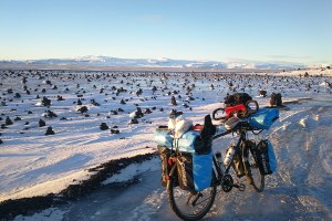 route , dans le sud Est de l'Islande à vélo