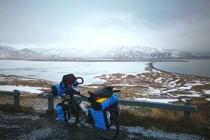Route Nord de l'Islande à vélo, en hiver