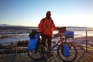 A pingvellir, en islande à vélo en hiver