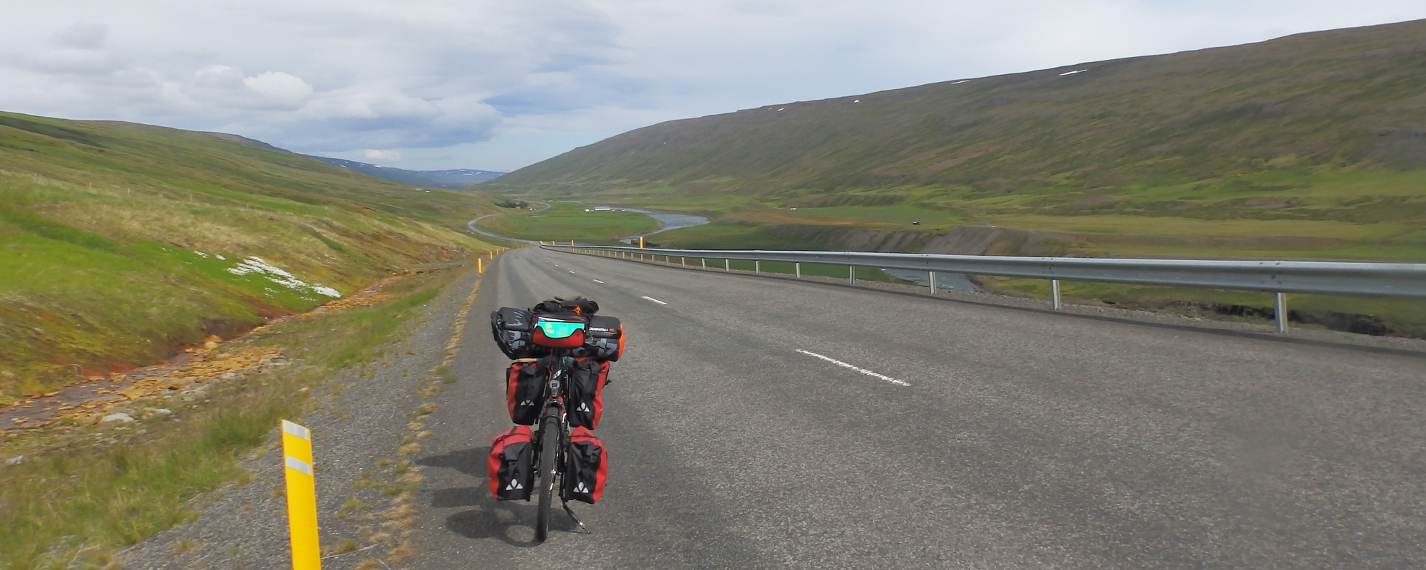 En Islande à vélo en 2014, route numéro dans le Nord