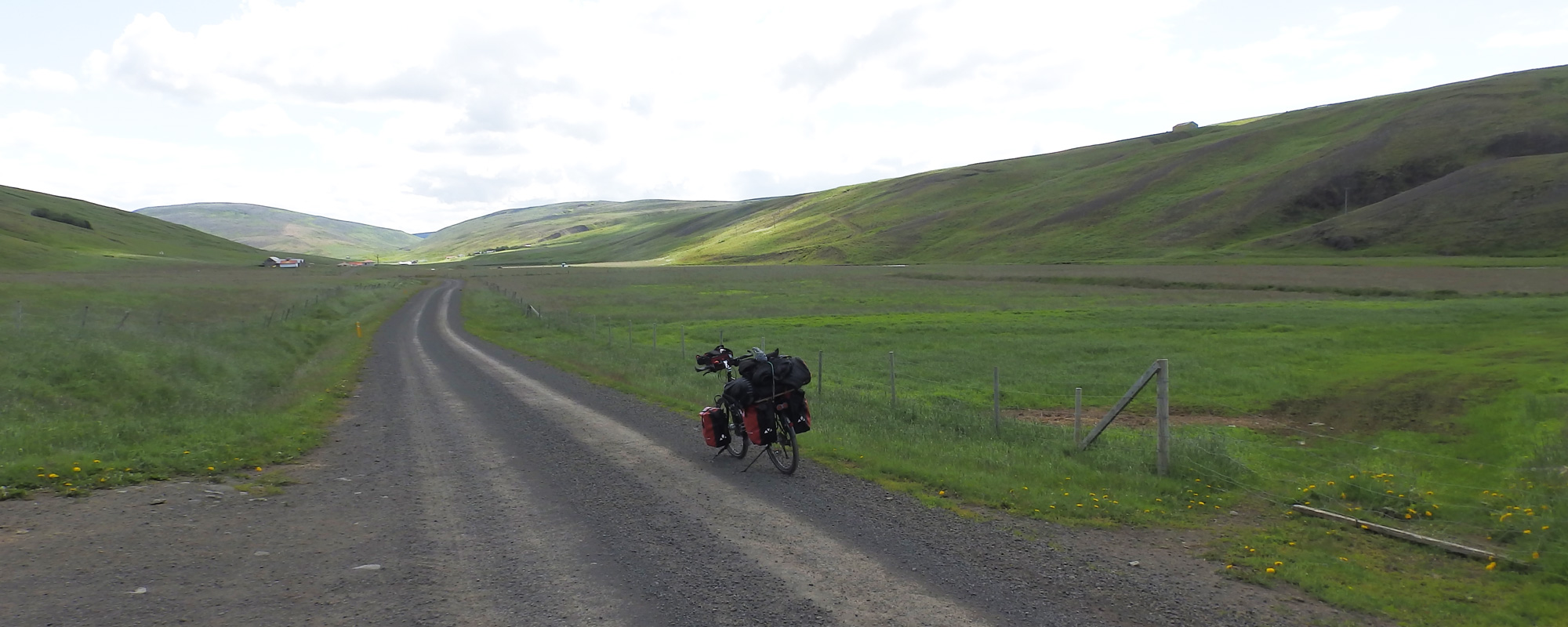 En Islande à vélo en 2014, direction piste F35 "Kjolur" du nord vers le Sud